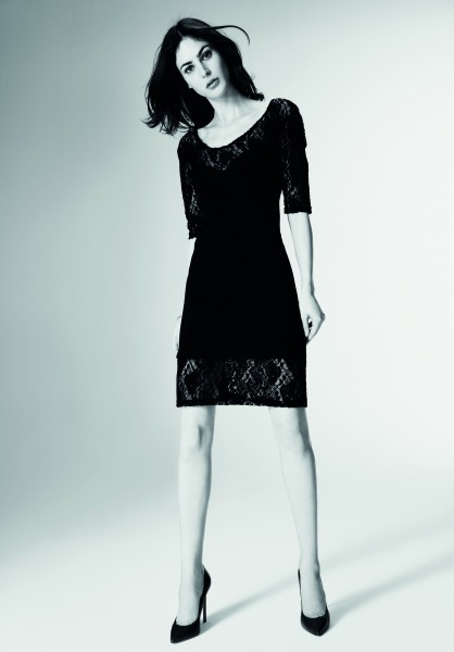 Omero - Elegant dress con romantic lace details